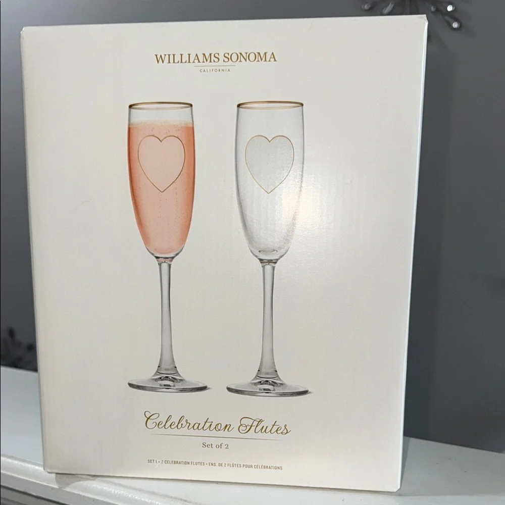 Williams Sonoma Celebration Flutes Set of 2